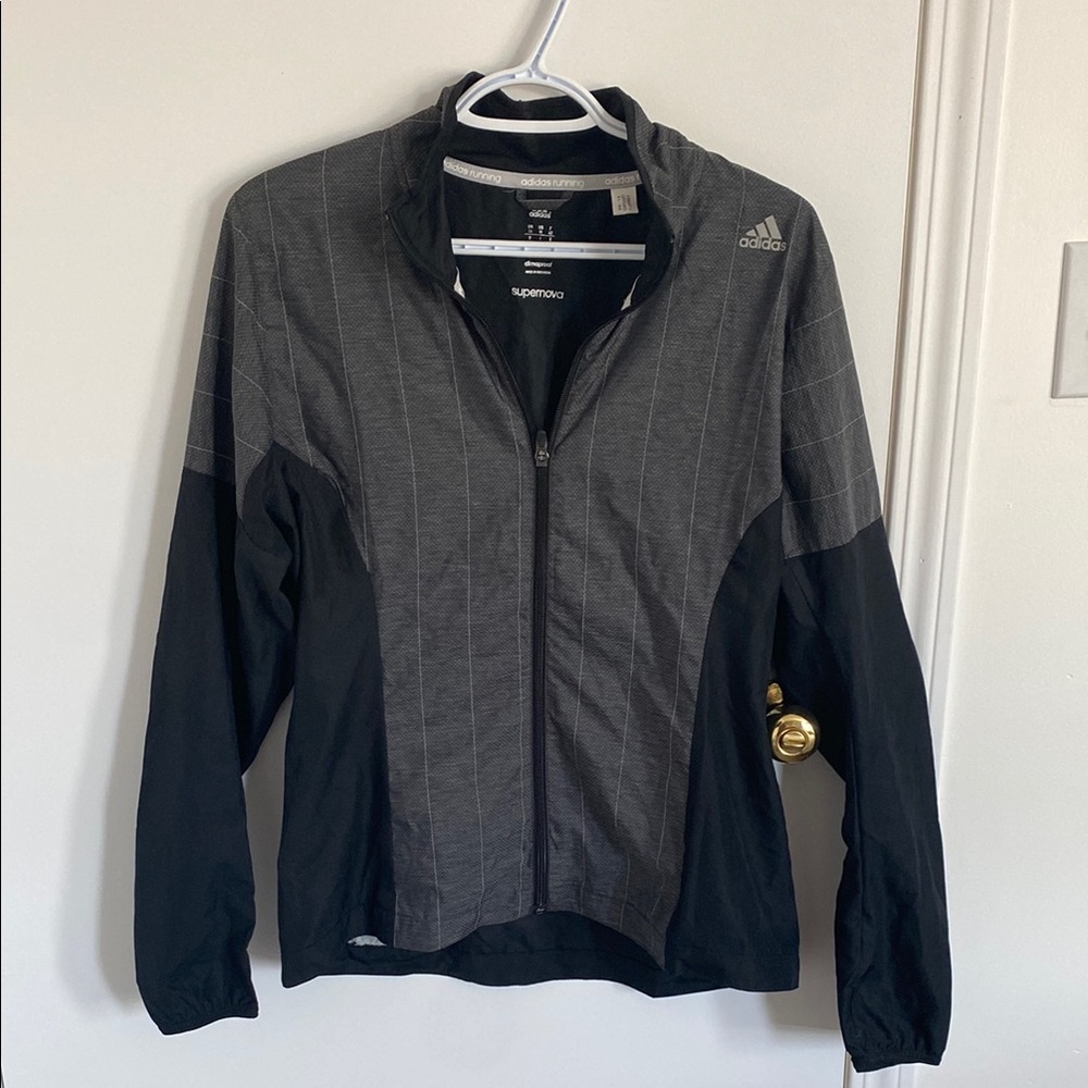 Adidas Charcoal and Black Track Jacket
